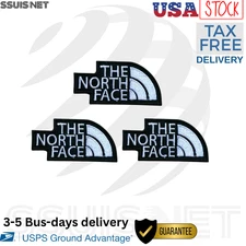 The North Face Patch Set Black & White Embroidered Logo Patches Iron on