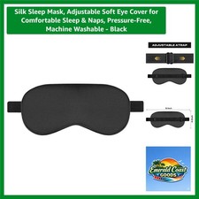 Luxury Silk Sleep Mask - Pressure-Free Adjustable Cover for Restful Travel Naps