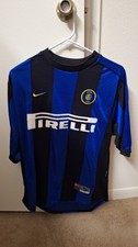 Vintage Nike Inter Milan Soccer Blue/Black Striped Home Jersey – Men’s Small