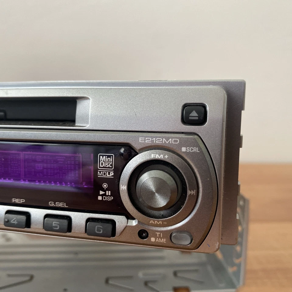 Kenwood E212MD Vintage Car Audio MDLP Player FM AM Minidisc Rare Unit Untested - image 3 of 4