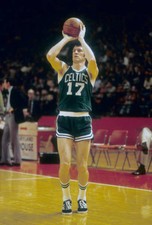John Havlicek Boston Celtics shooting jump shots in pre game warm- 1976 Photo