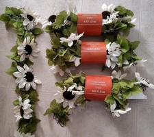 6 Foot  3 Artificial Sunflower and Leaf Chain Garland Ashland Wedding Home Craft