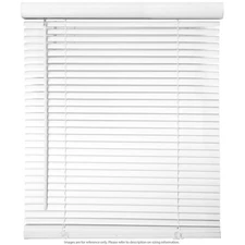 Biltek Horizontal Window Blinds 1" Blind, 46-Inch Width by 64-Inch Height, White