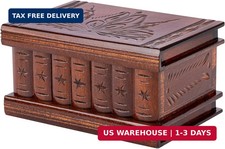 Puzzle Box with Hidden Compartments, Secret Lock and Key