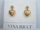 Nina Ricci Gold Plated Pierced Earrings - 8763