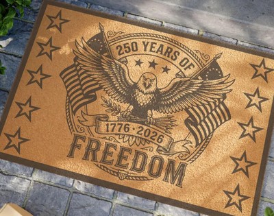 Patriotic Eagle Welcome Doormat USA Home Decor Gift Outdoor Mat