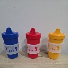 Re-Play Grow With Me Blue, Red  Yellow No Spill Cup With Silicon Snoopy Grip