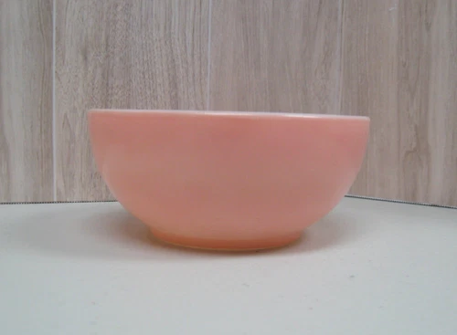 Vintage Anchor Hocking Fire King Fired On Pink Milk Glass Cereal Soup 5" Bowl