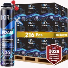 Spray Foam Insulation 216 Pcs 18 Boxes x 12 Pcs Expanding Sealant, Closed Cell