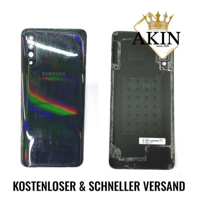Original Samsung Galaxy A70 Backcover   Gehäuse Rückseite (Black/Rainbow)