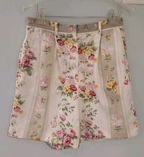 British Khaki Robert Lighton Floral Vintage Shorts Cottagecore 80s 90s