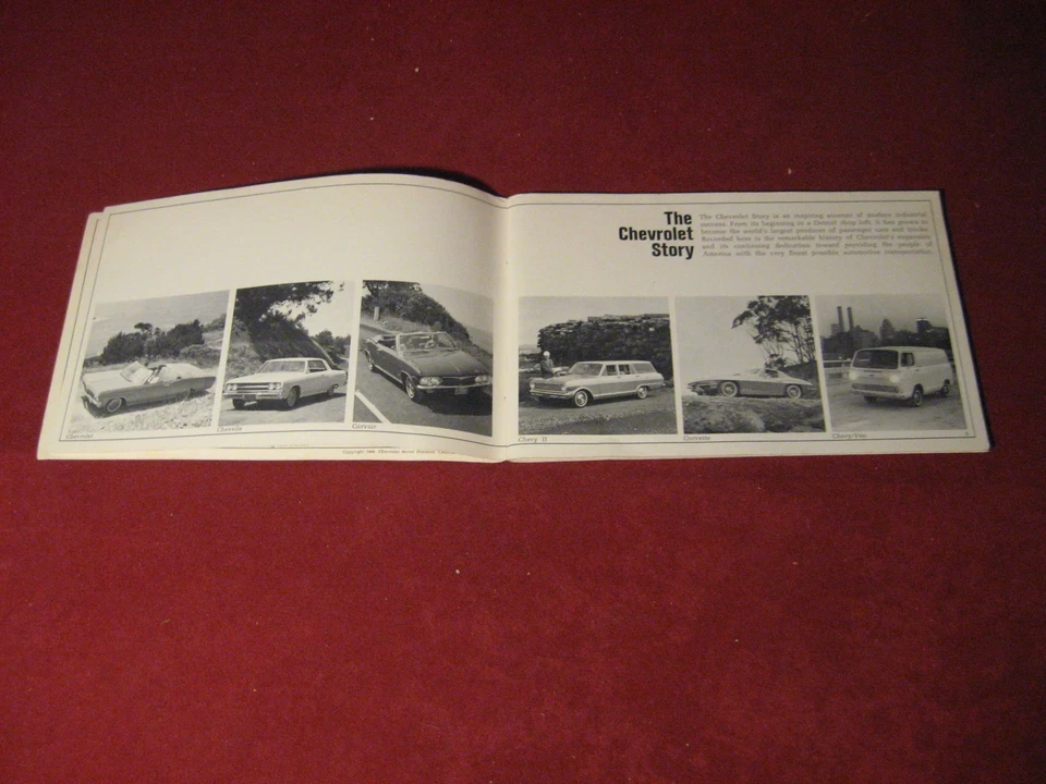 Folleto de ventas Chevy Story 1911-1965 catálogo antiguo original Foto 3 de 4