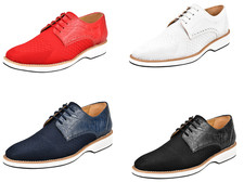 LIBERTYZENO Lizard Print Leather & Textile Lace Up EVA Sole Men's Casual Shoes