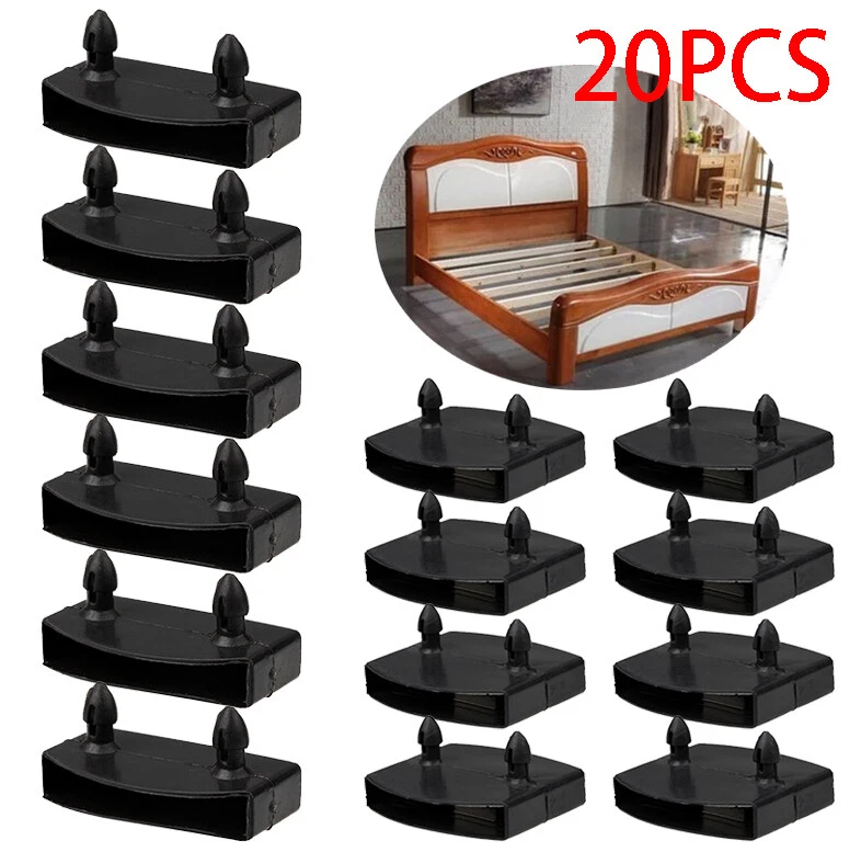 10 20 50X Black Plastic Replacement Bed Slat Plastic Center End Caps Holder