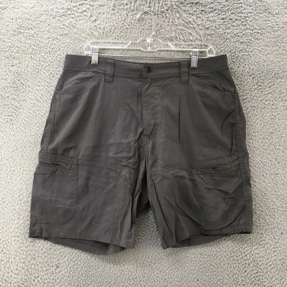 Wrangler Chino Shorts Mens 36 (Actual 35x9) Gray High Rise Casual Pocket Zip Fly - Image 4 of 4