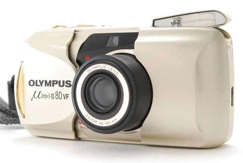[MINT W/ Strap] Olympus μ Mju ii 80 VF Point & Shoot 35mm Film Camera From  JAPAN