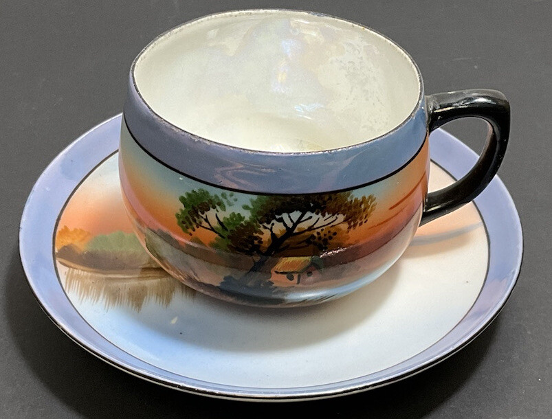 ※ .。.:*❀CHIKA❀*:.。. PECHINCHAR新品.*˚‧ Vintage Chikaramachi Japanese Porcelain Tea Cup and Saucer Hand