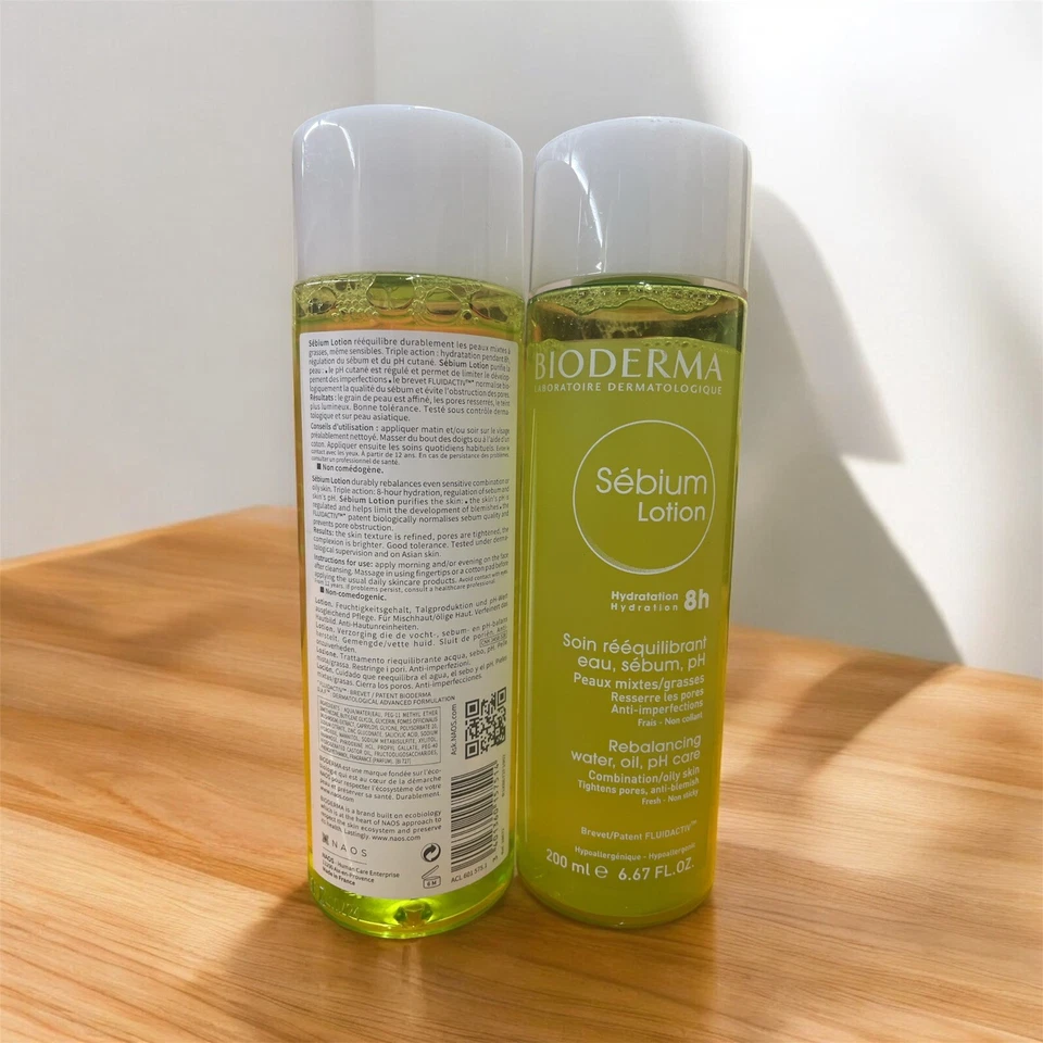 Bioderma Sebium Lotion 200ML 6.7 FL OZ, Tightens pores Anti-Blemish Set 2 Sealed - Image 2 of 2
