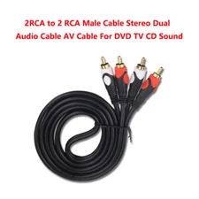2RCA to 2 RCA Male Cable Stereo Dual Audio Cable AV Cable For DVD TV CD Sound 