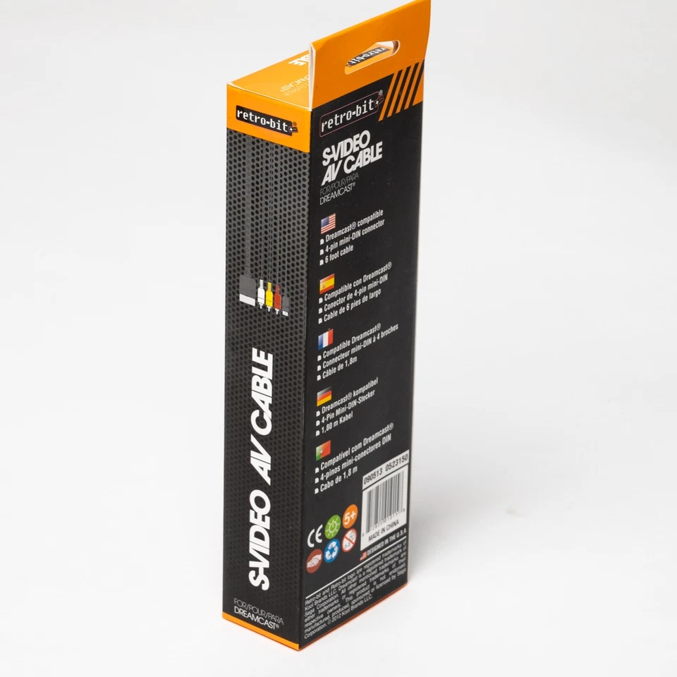 SEGA Dreamcast RetroBit 4 Pin Mini-DIN S-Video & Composite AV 6' Foot Cable for - Image 4 of 4