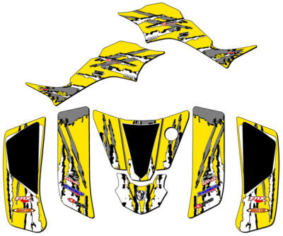 2000-2005 LT 50A SHREDDER Yellow Senge Graphics Kit Compatible with Suzuki
