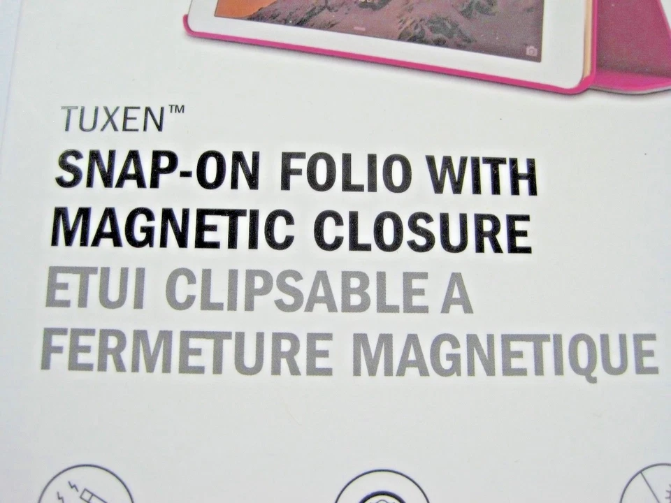 INCIPIO iPad Air 2 Snap On Folio Cierre Magnético Estuche Gamuza Microfibra Rosa Foto 4 de 4
