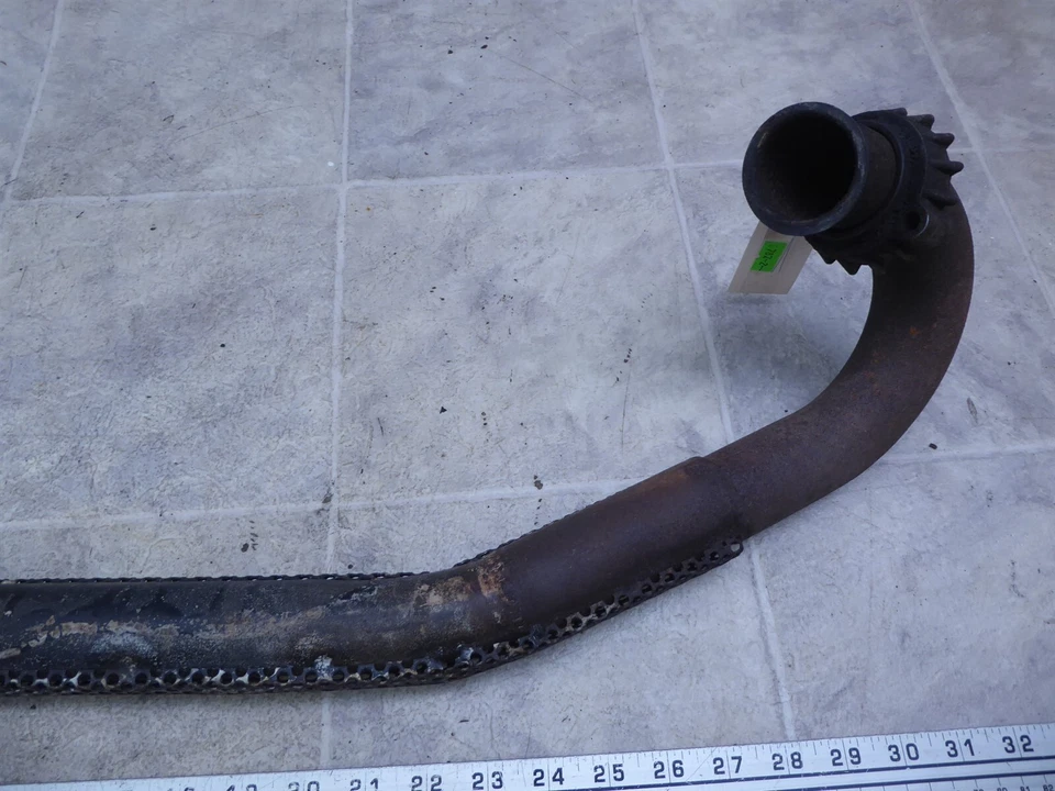 Tubo de escape con escudo y abrazadera K787-2) se adapta a Kawasaki F2 F2TR 1967 175cc Foto 3 de 4