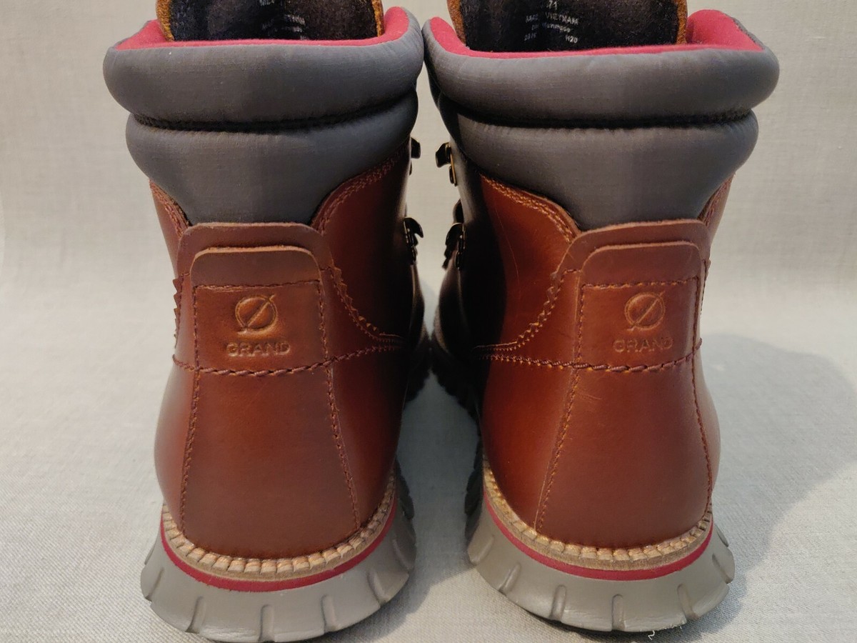 Cole Haan Zerogrand Mens Boots Waterproof British Tan Leather Sz 10 M C33471 Cole Haan Mens Zergrand Hiker Waterproof Boots British Tan  main image 2