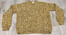Vintage Federal’s Waldorf 100% Wool Sweater Cable Knit 50s 60s V-neck Italy Made