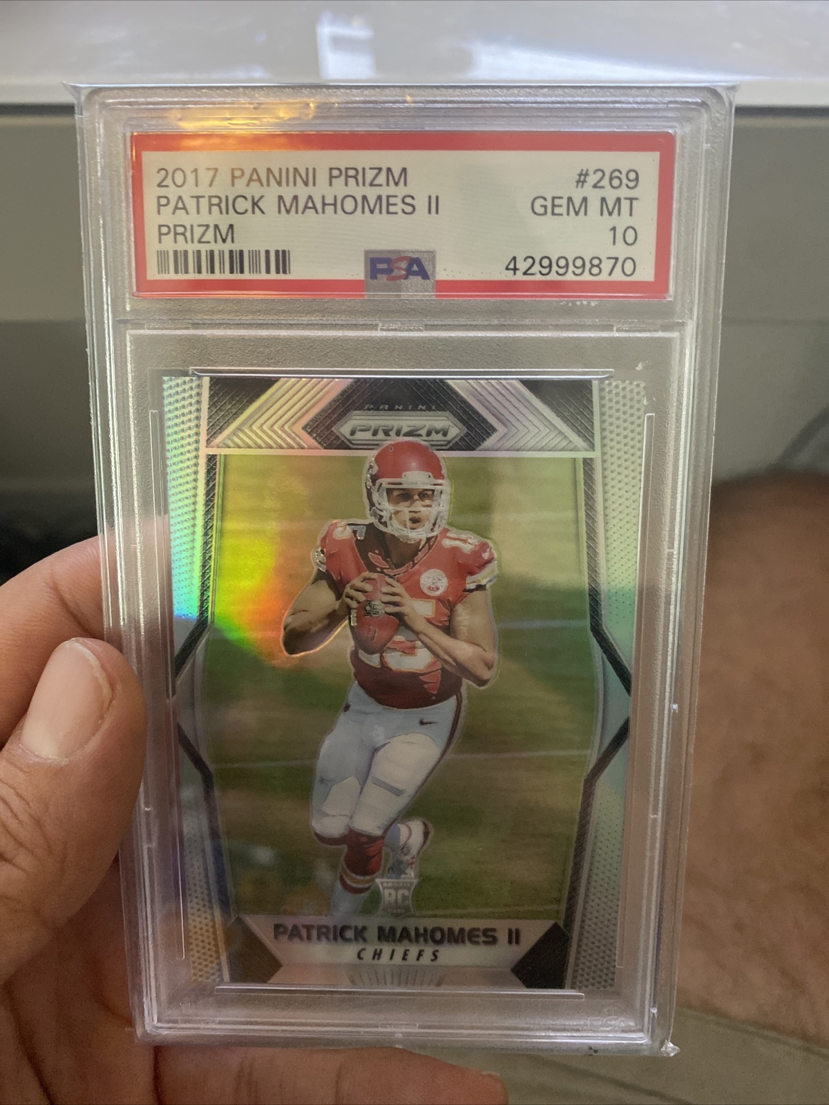 2017 Panini Prizm Silver Prizms Patrick Mahomes II Rookie RC #269 PSA 10 GEM MT