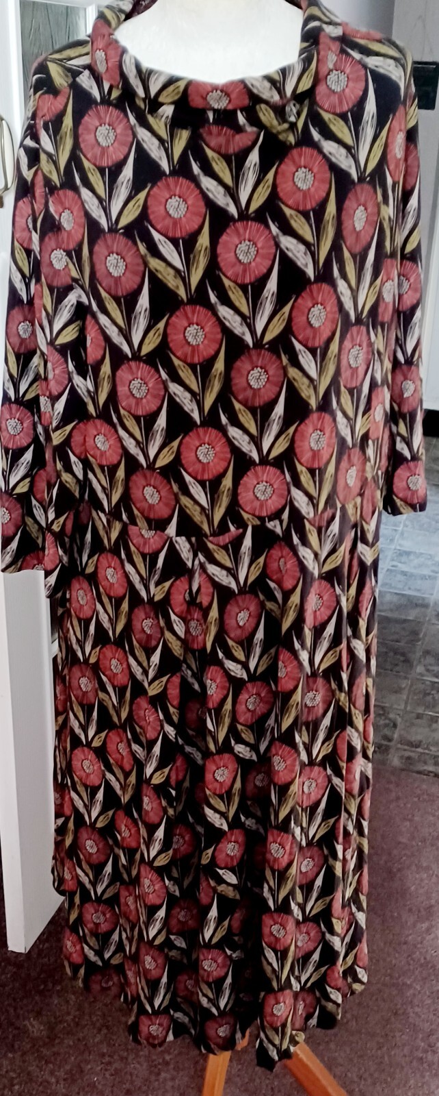 Seasalt Carn Morval Bamboo Cotton Midi Dress 3/4 Sleeve Size UK 22 eBay