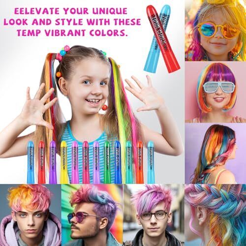 Hair Chalk for Girls: Temporary Hair Color, - Picture 5 of 9