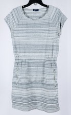 Gap Women’s Dress Medium Gray A Line Short Sleeve Knit Pockets Stretch Cotton