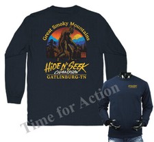 SASQUATCH HIDE SEEK SMOKY MOUNTAINS BIGFOOT Graphic Long Sleeve