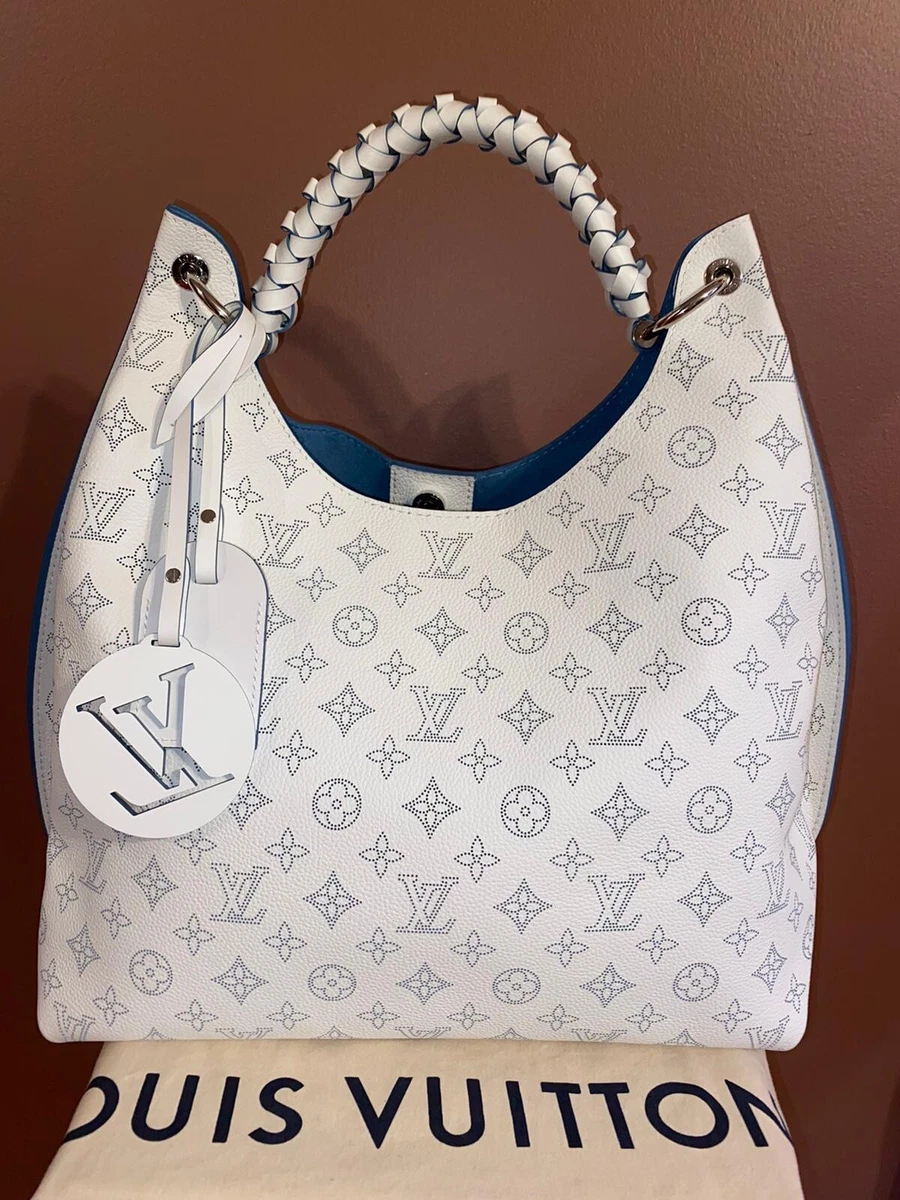 Louis Vuitton Carmel Mahina Hobo Snow White Handbag