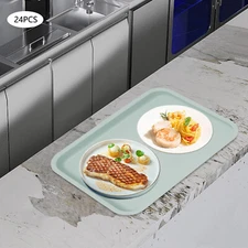 Eating Food Serving Tray for Cafeteria Restaurants 13.39" x 9.45", Blue