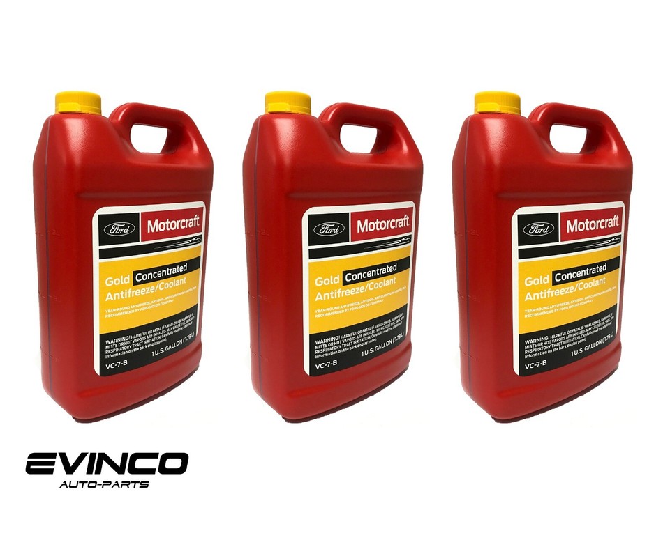 Motorcraft Gold Concentrated Antifreeze Coolant 3 U.S Gallons Ford