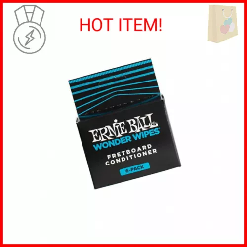 Ernie Ball Wonder Wipes Fretboard Conditioner, 6-pack (P04276)