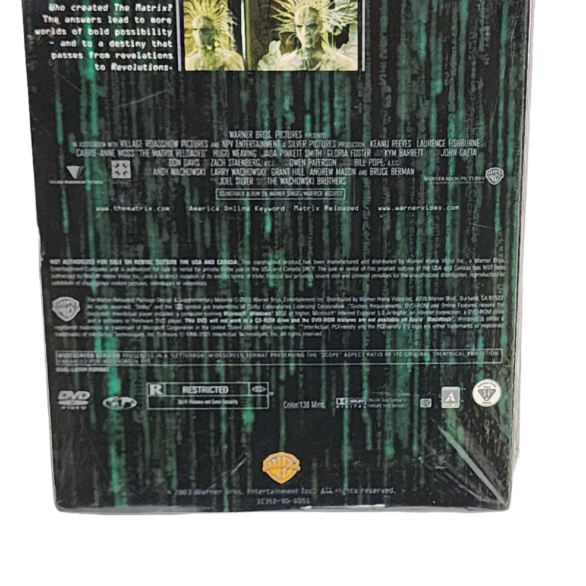 Matrix Reloaded (DVD, 2003) Widescreen Edition DVD Long Box