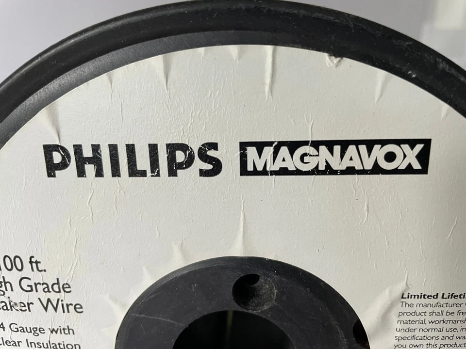 NUEVO SELLADO Philips Magnavox 100' ALTO GRADO 14 Calibre Aislado ALTAVOZ CABLE Foto 4 de 4