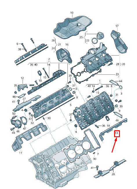 Amortisseur de culasse pour Audi A4 B8 06E103979B