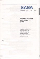 SABA - CD-P 9 - Bedienungsanleitung Instructions für CD Player - B3821