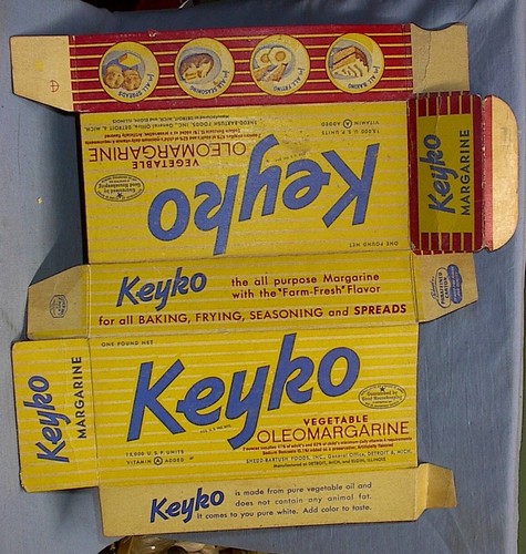 KEYKO OLEOMRGARIME VINTAGE EMPTY BOX CLEAN SOME OLD WEAR RECIPE ON INSIDE - Picture 4 of 12