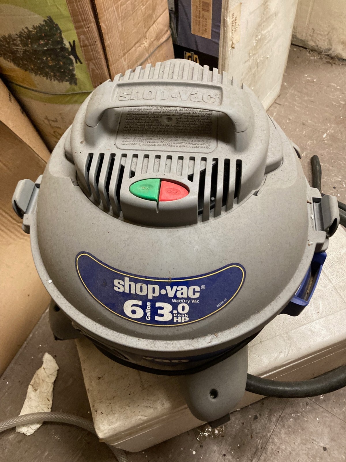 ShopVac Wet/Dry Vac Model 90M300 6 Gal 3.0 Peak HP No Hose or