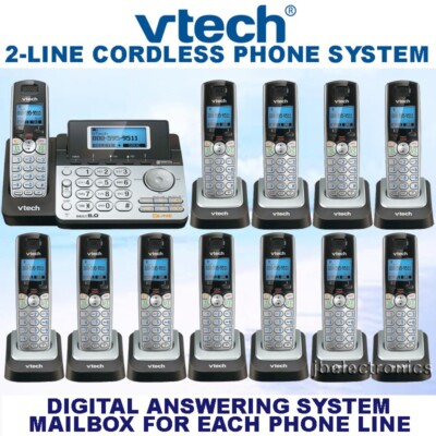 Telefone Sem Fio VTech DS6151 - 2 Linhas - Expansível Até 12 Aparelhos - DECT 6.0
