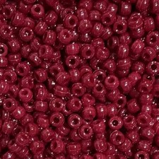 Burgundy Red Wine Opal Pony Beads Made in USA 6x9mm Large Hole Pk/100