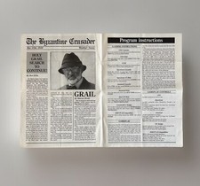 Indiana Jones Last Crusade Game Console Newspaper Insert Byzantine Crusader