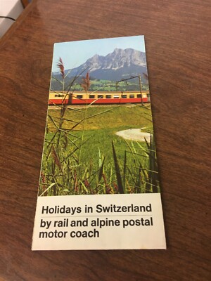 1967 Switzerland Rail & Alpine Postal Motor Coach Map