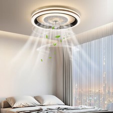 New 18.5'' Round 2-in-1 ceiling fan light LED Lamp Living Room Remote Control
