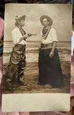 RPPC Real Photopostcard of young men in cowboy attire